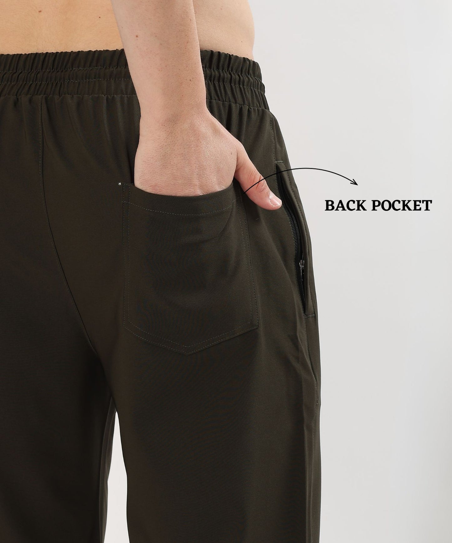 Hustle Straight Fit Trackpants - Imported Ns Terry Lycra(GSM 180-190)