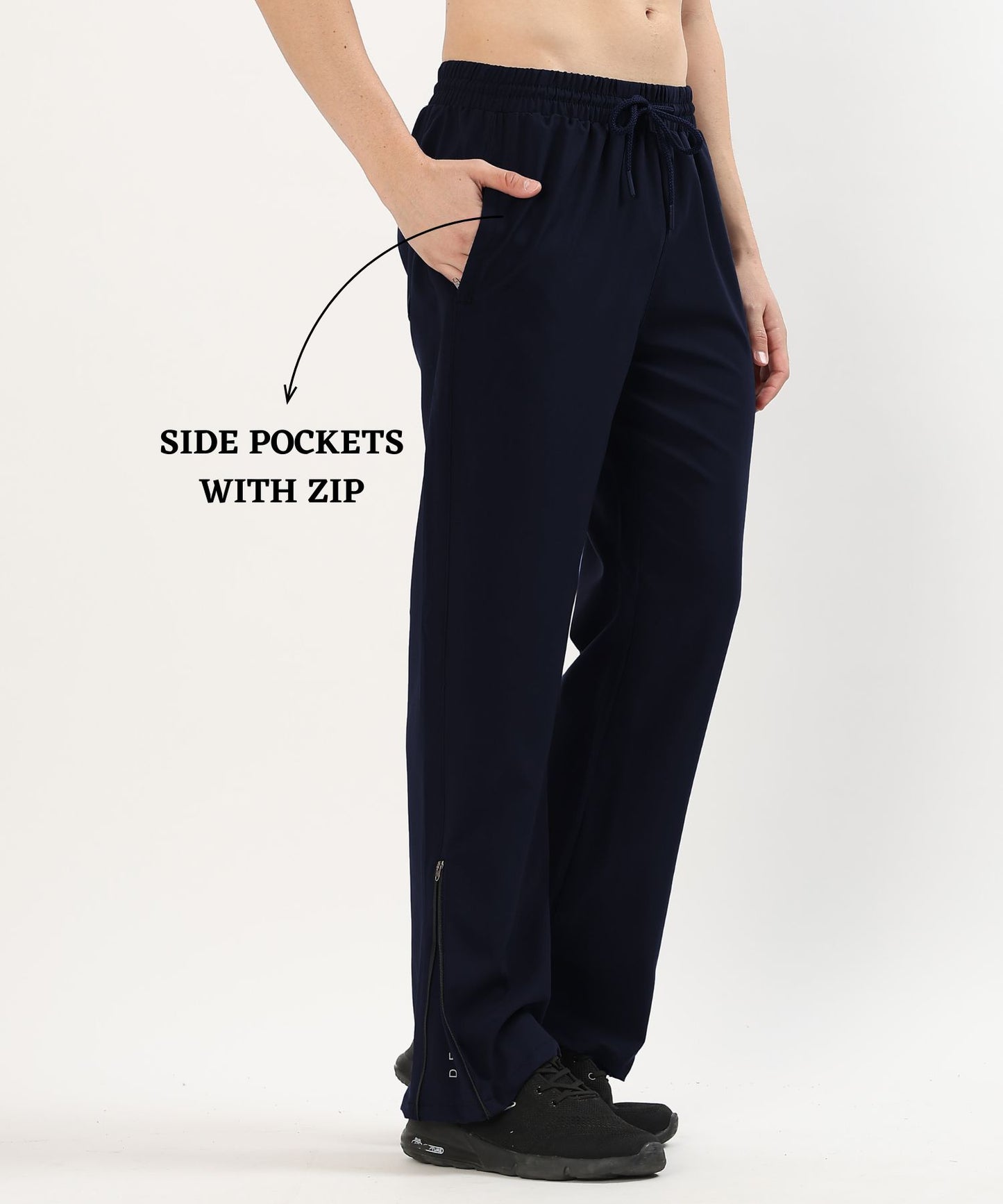 Hustle Straight Fit Trackpants - Imported Ns Terry Lycra(GSM 180-190)