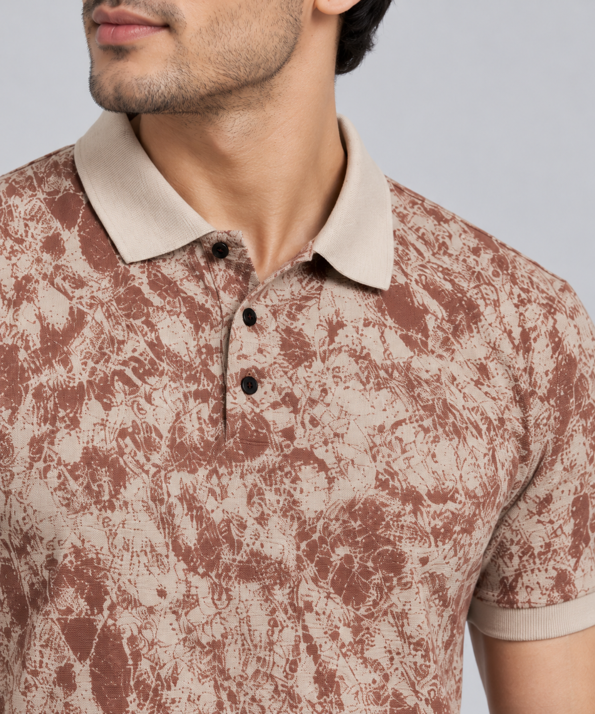Denmonk Men’s Imported Korean Check Lycra Printed Polo T-Shirt | 180 GSM | Regular Fit