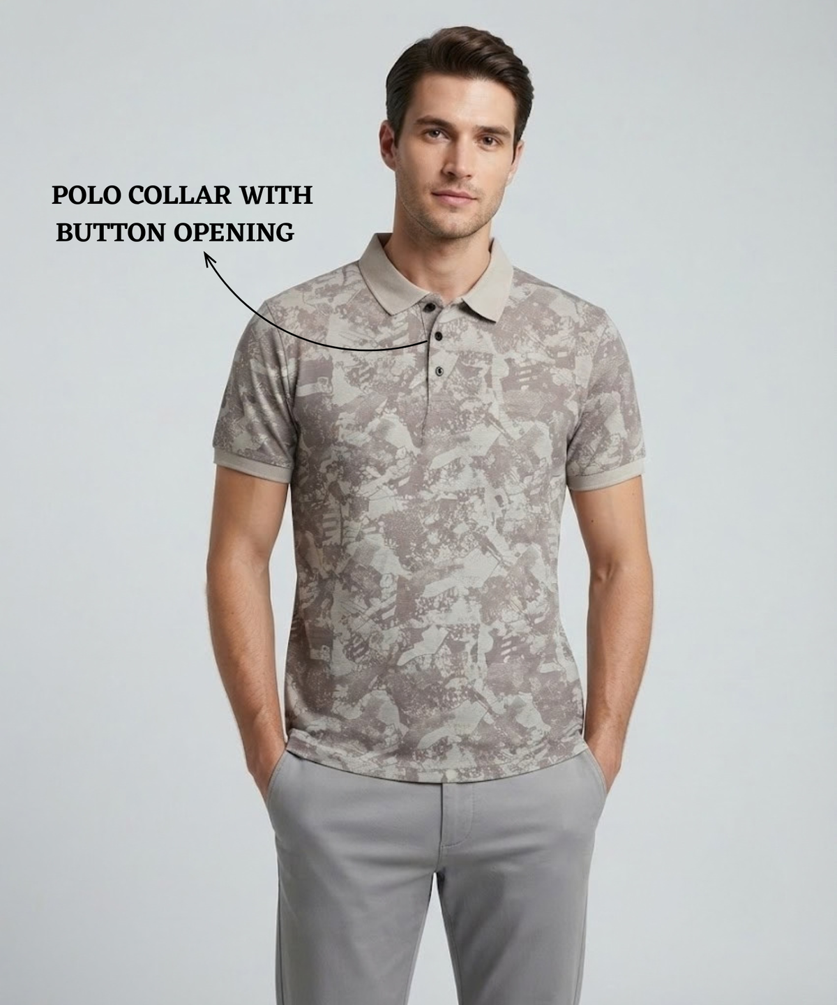 Denmonk Men’s Imported Korean Check Lycra Printed Polo T-Shirt | 180 GSM | Regular Fit
