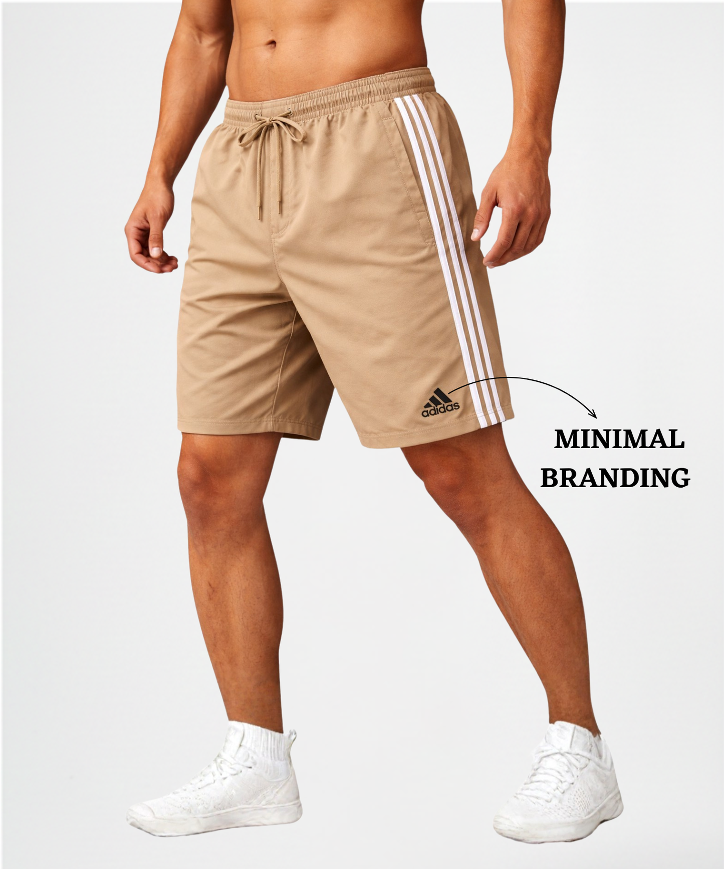 Imported Ns Parachute Lycra Shorts (15% Lycra 130 GSM) | Three Stripe