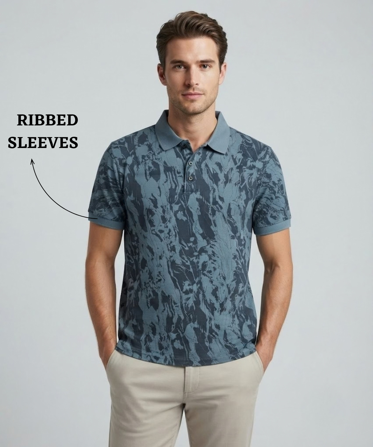 Denmonk Men’s Imported Korean Check Lycra Printed Polo T-Shirt | 180 GSM | Regular Fit