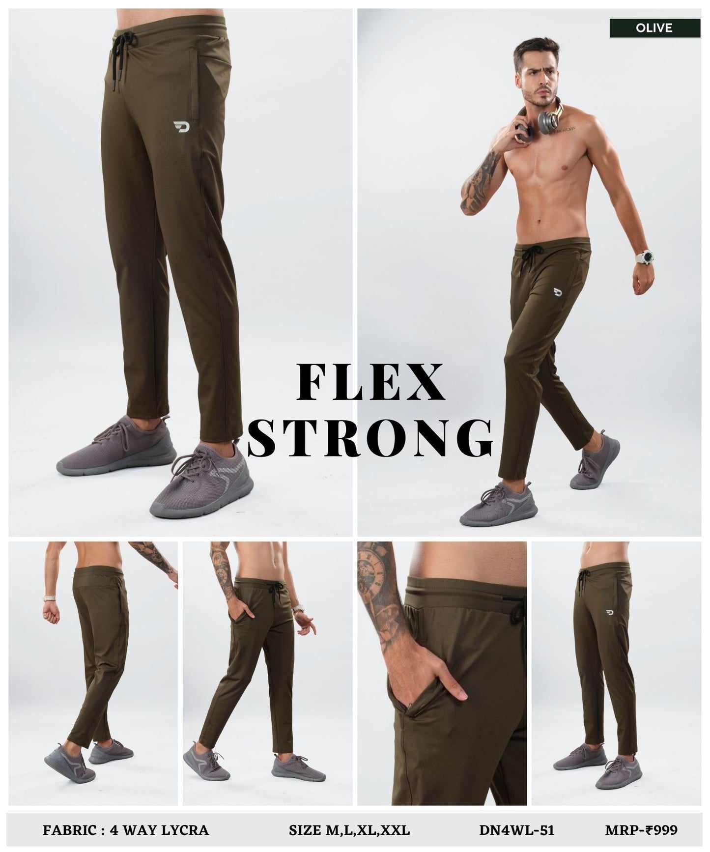 VectorFlex Trackpant - Imported 4way Taiwan Lycra Lower (GSM 280)