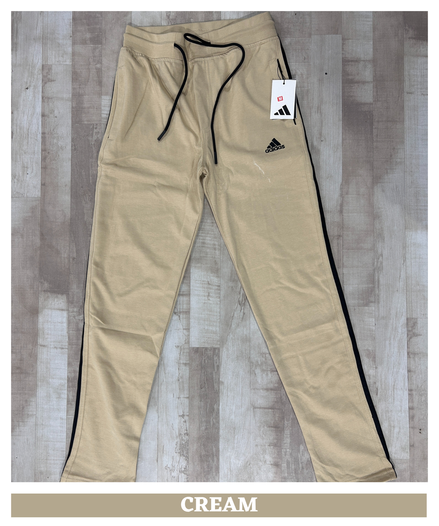 Premium Quality 100% Cotton Lycra Lower (GSM 260) | 3 Strip Design