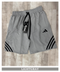 Imported Ns Parachute Lycra Shorts (15% Lycra 130 GSM) | Diagonal Triple Stripe