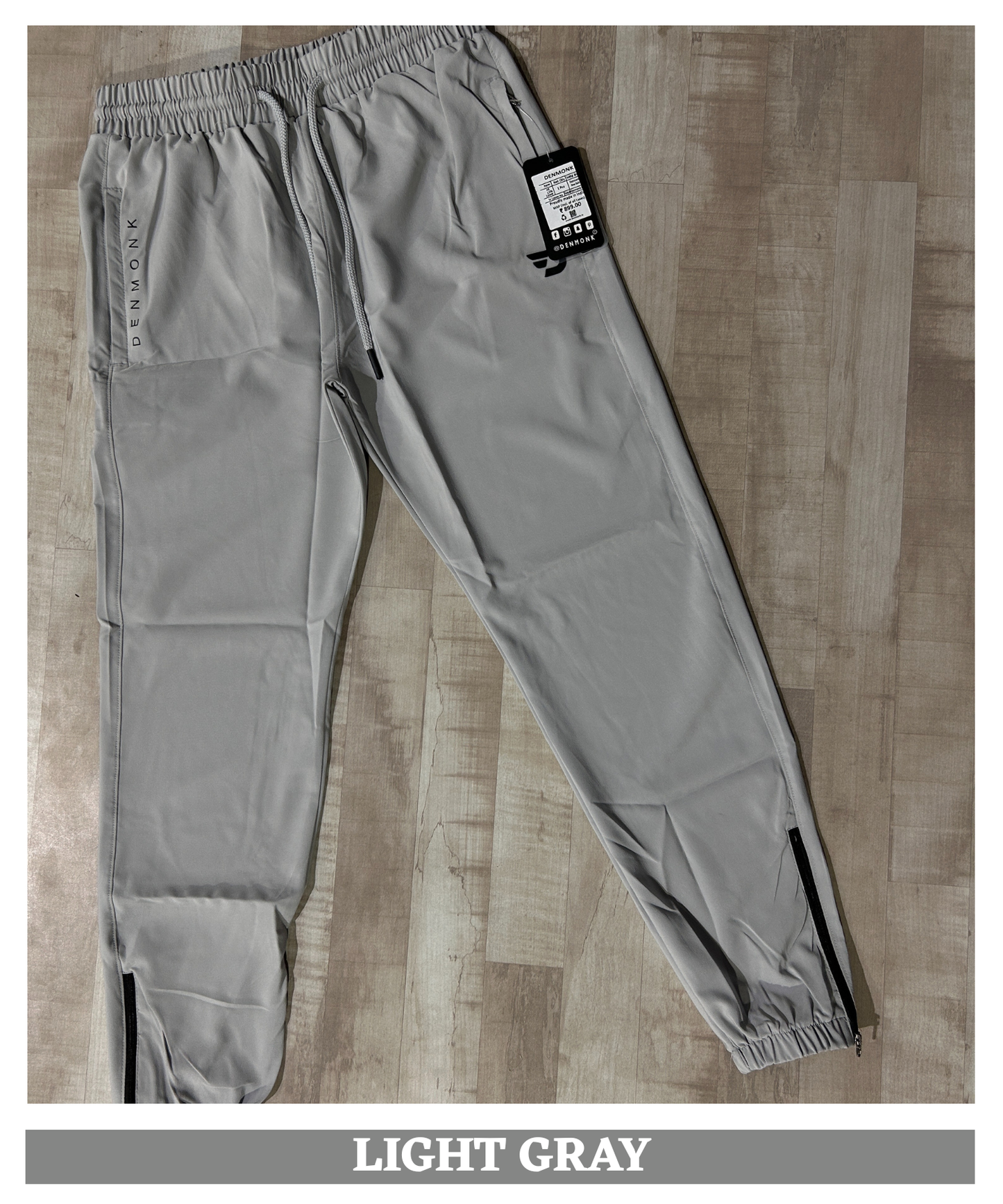 NS Imported Parachute Lycra Track Pant (15% Lycra) | Lightweight 145 GSM | Ankle Zipped