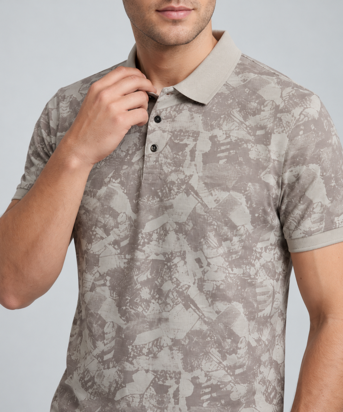 Denmonk Men’s Imported Korean Check Lycra Printed Polo T-Shirt | 180 GSM | Regular Fit