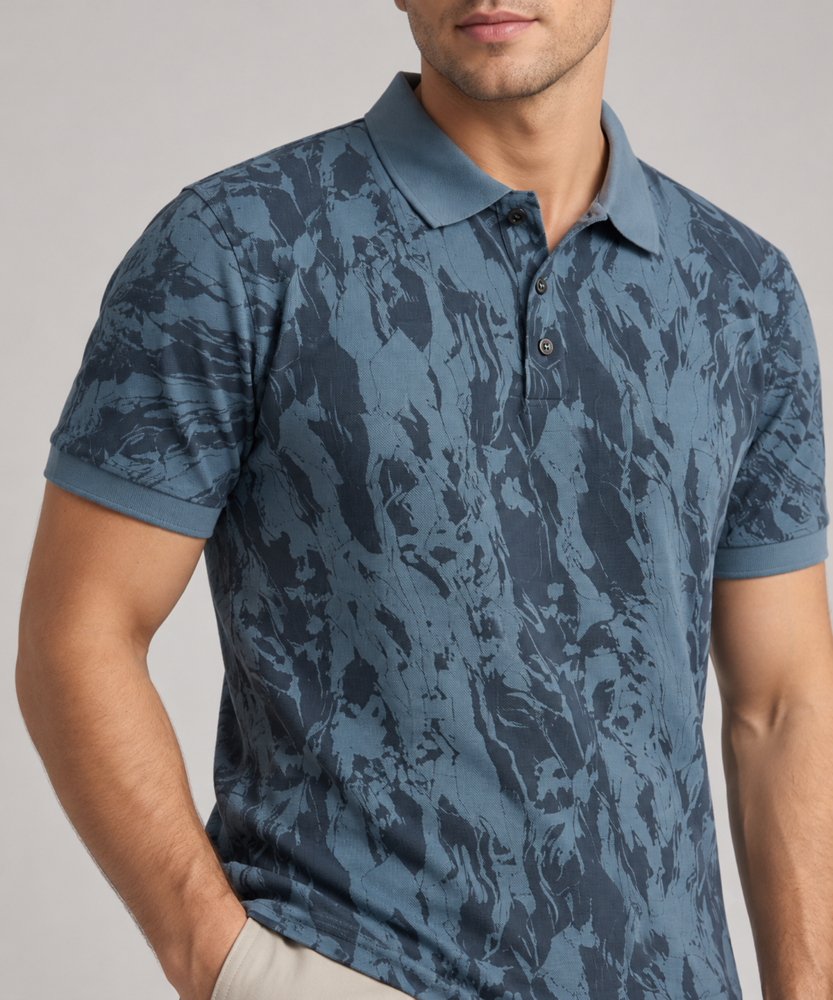 Denmonk Men’s Imported Korean Check Lycra Printed Polo T-Shirt | 180 GSM | Regular Fit