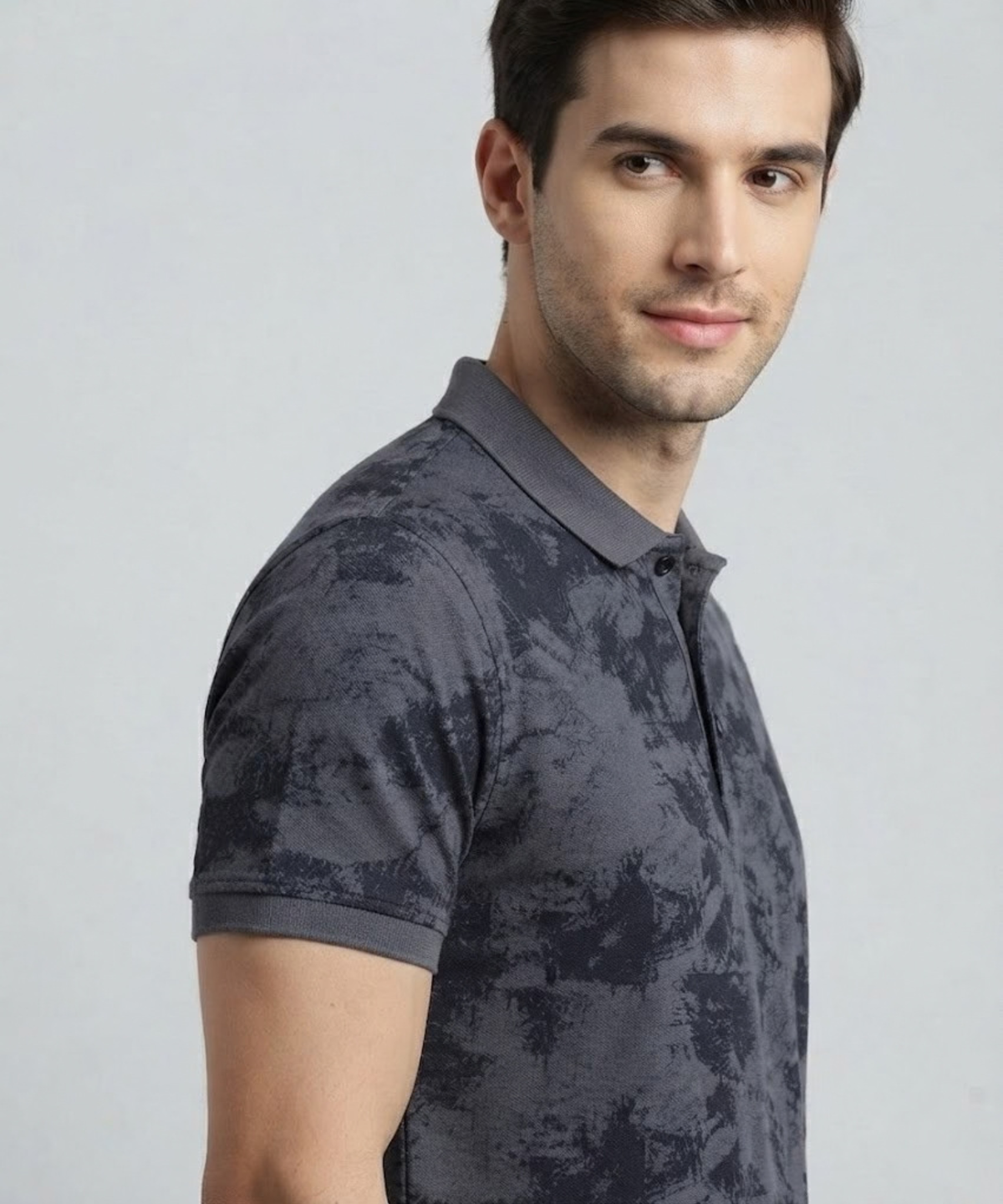 Denmonk Men’s Imported Korean Check Lycra Printed Polo T-Shirt | 180 GSM | Regular Fit