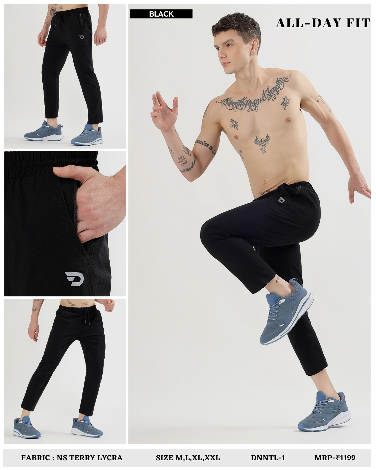 Power Play Trackpant -  Imported Ns Terry Lycra (GSM 180-190)