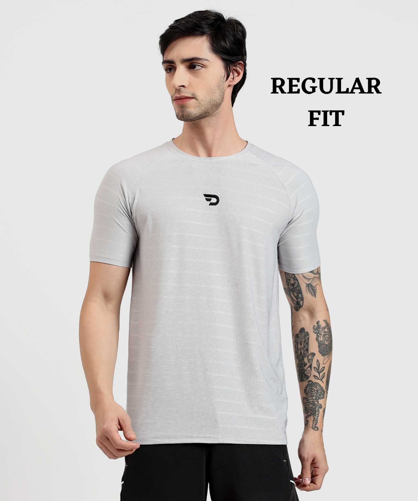 Power T-shirt - Pin Point Mess Lycra (GSM 180)