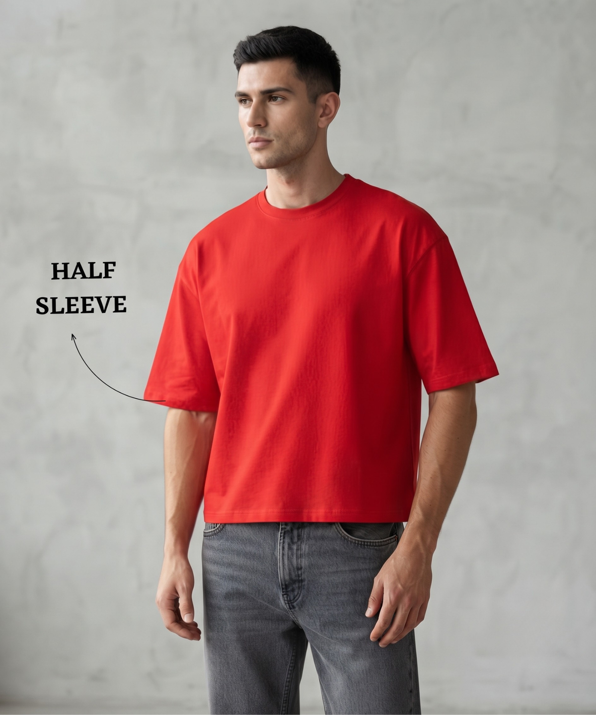 Denmonk Men’s Imported Cotton Feel Terry T-Shirt | 250 GSM | Oversized Boxy Fit