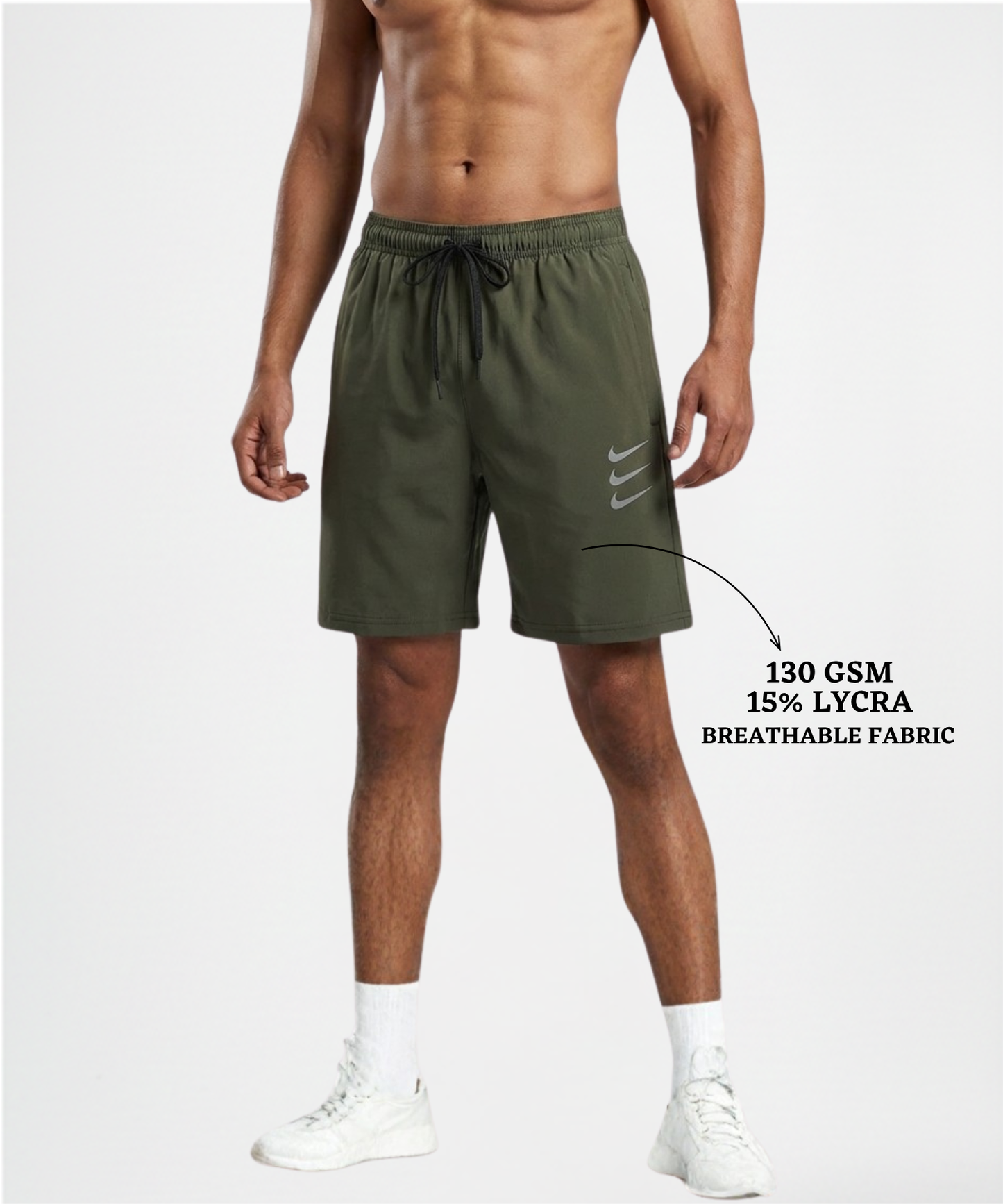 Imported Ns Parachute Lycra Shorts (15% Lycra GSM 130)