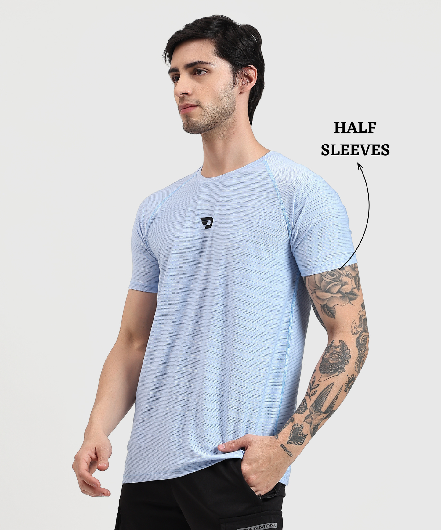 Power T-shirt - Pin Point Mess Lycra (GSM 180)