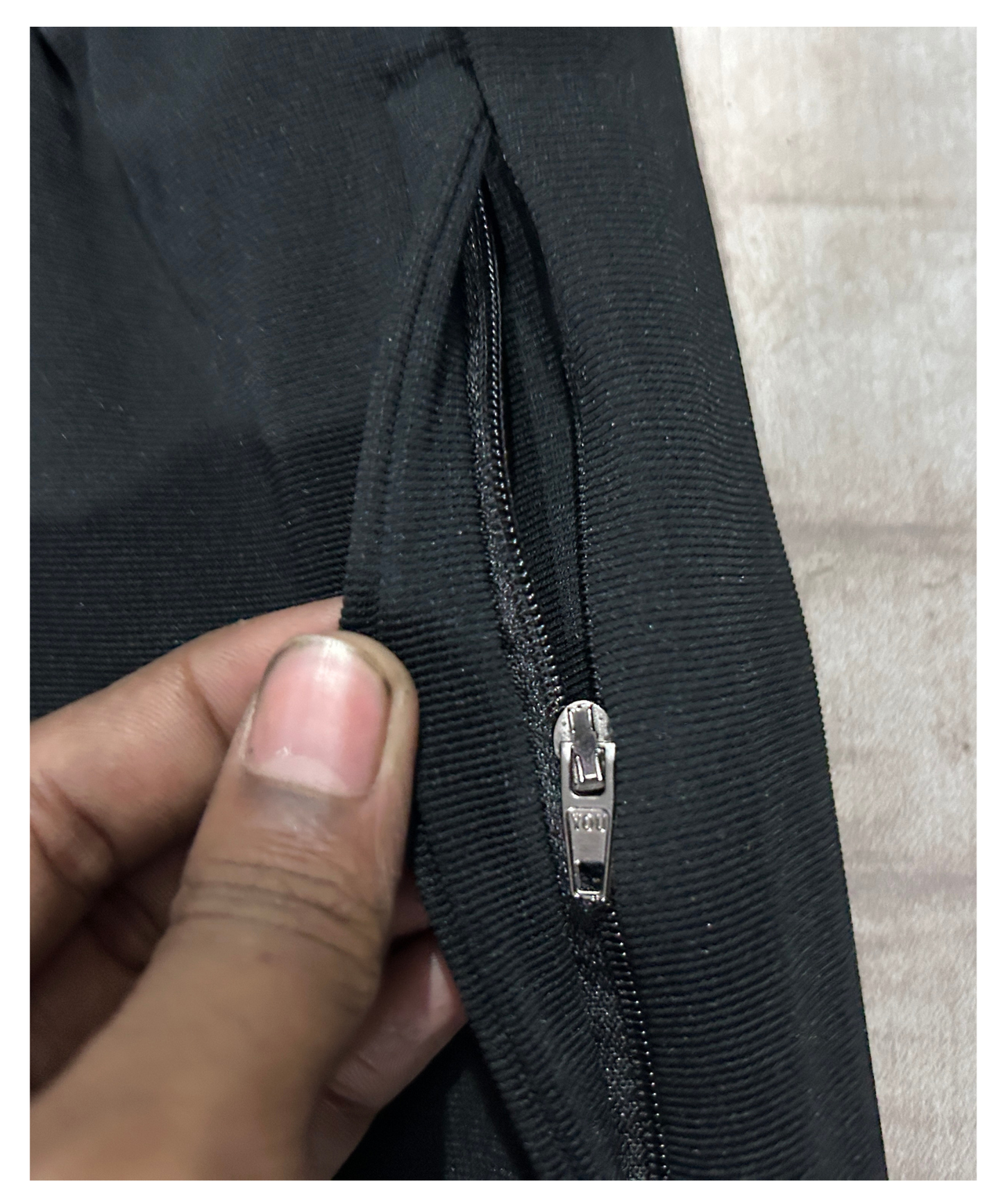 Imported Dobby Lycra Trackpant (GSM 250) | Knee Zip Pocket