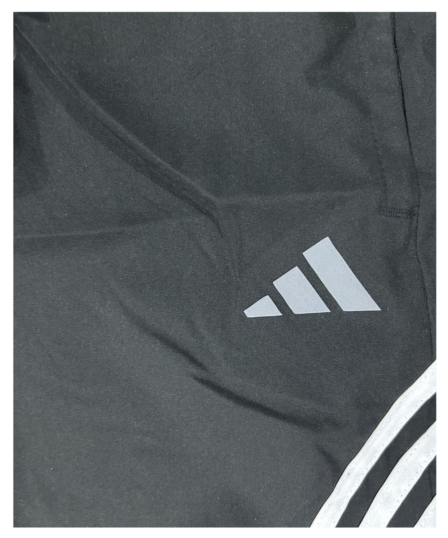 Imported Ns Parachute Lycra Shorts (15% Lycra 130 GSM) | Diagonal Triple Stripe