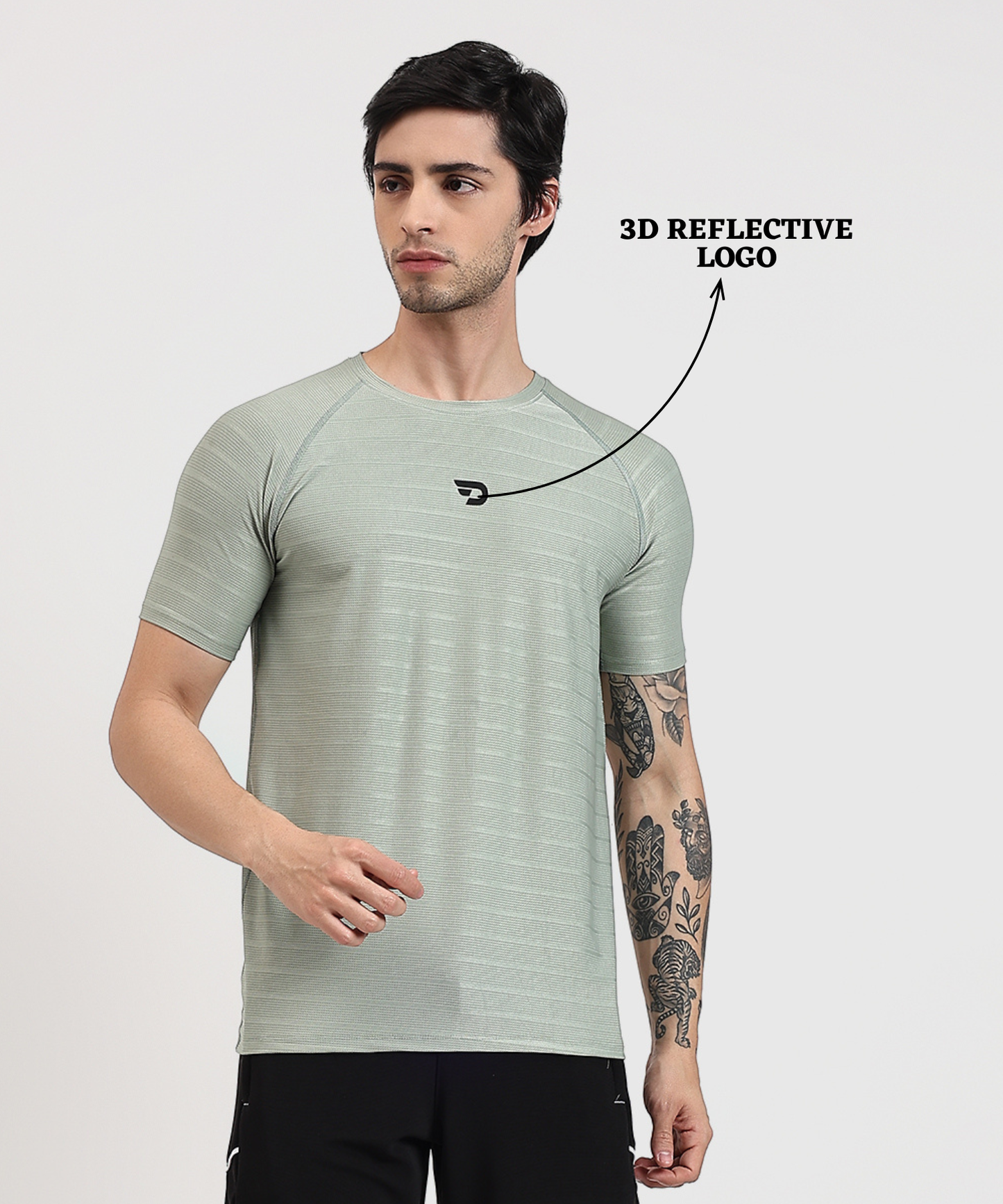 Power T-shirt - Pin Point Mess Lycra (GSM 180)