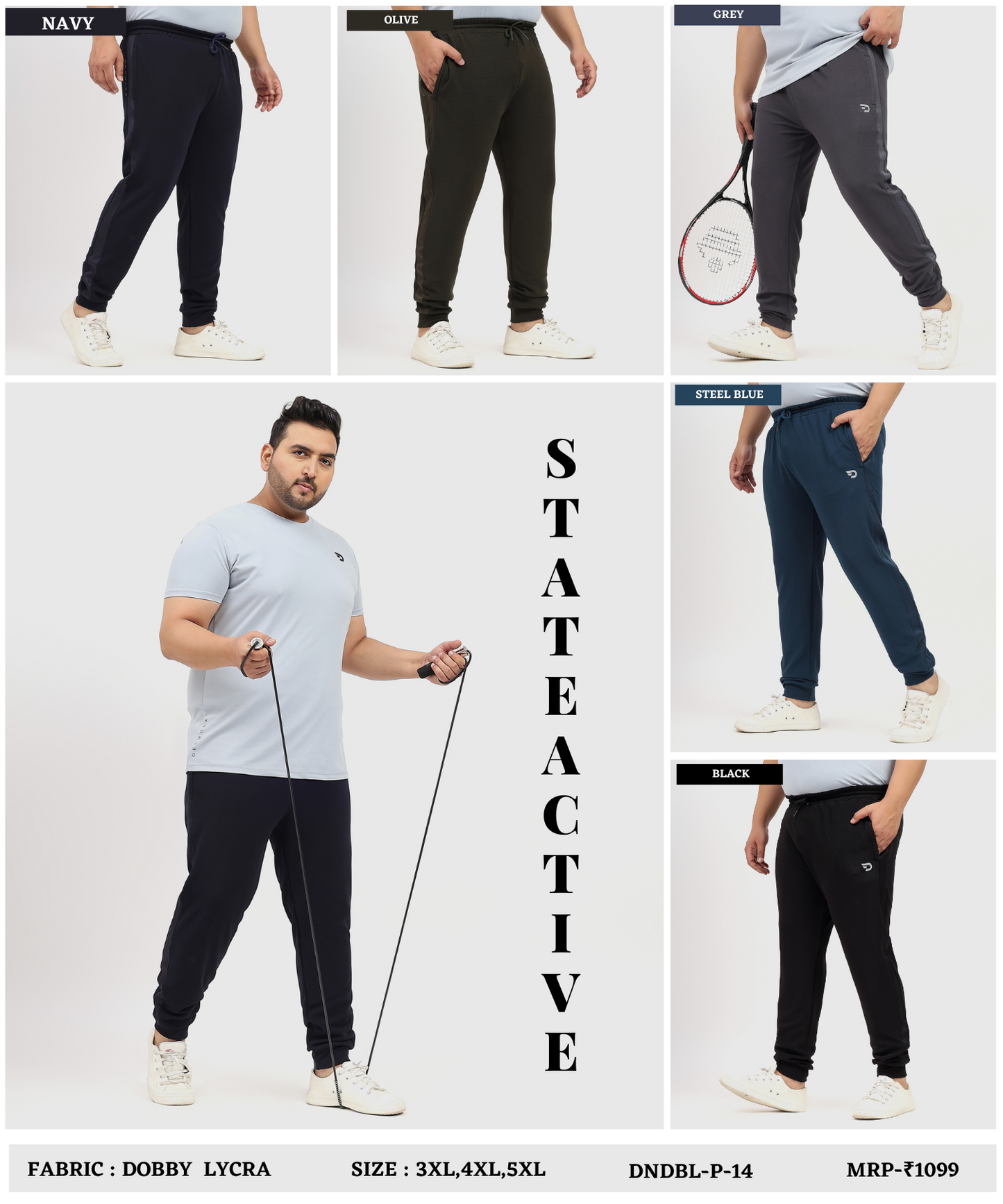 Maxflow Trackpant - Dobby Lycra Plus Size Lower (GSM 280)