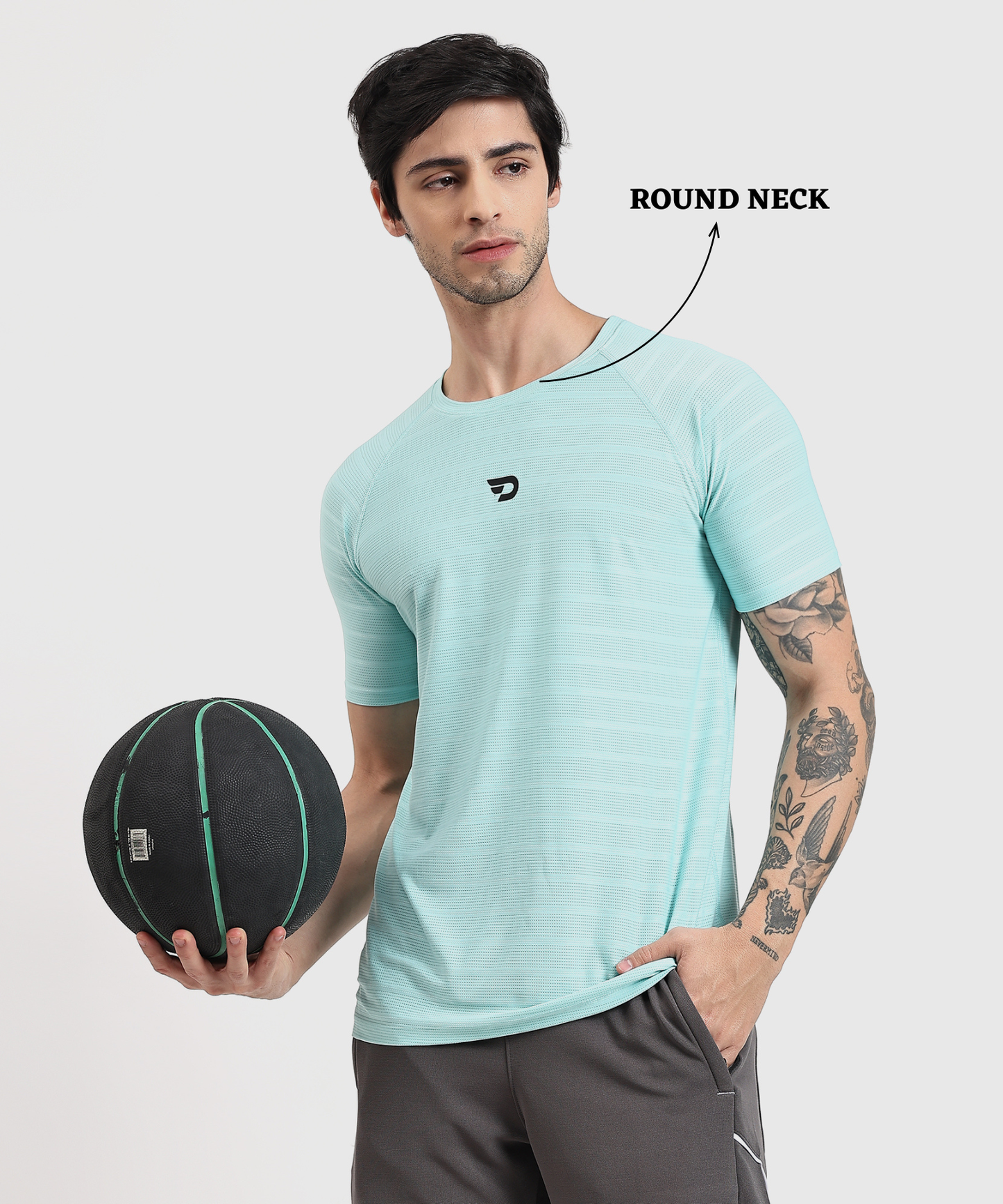 Power T-shirt - Pin Point Mess Lycra (GSM 180)