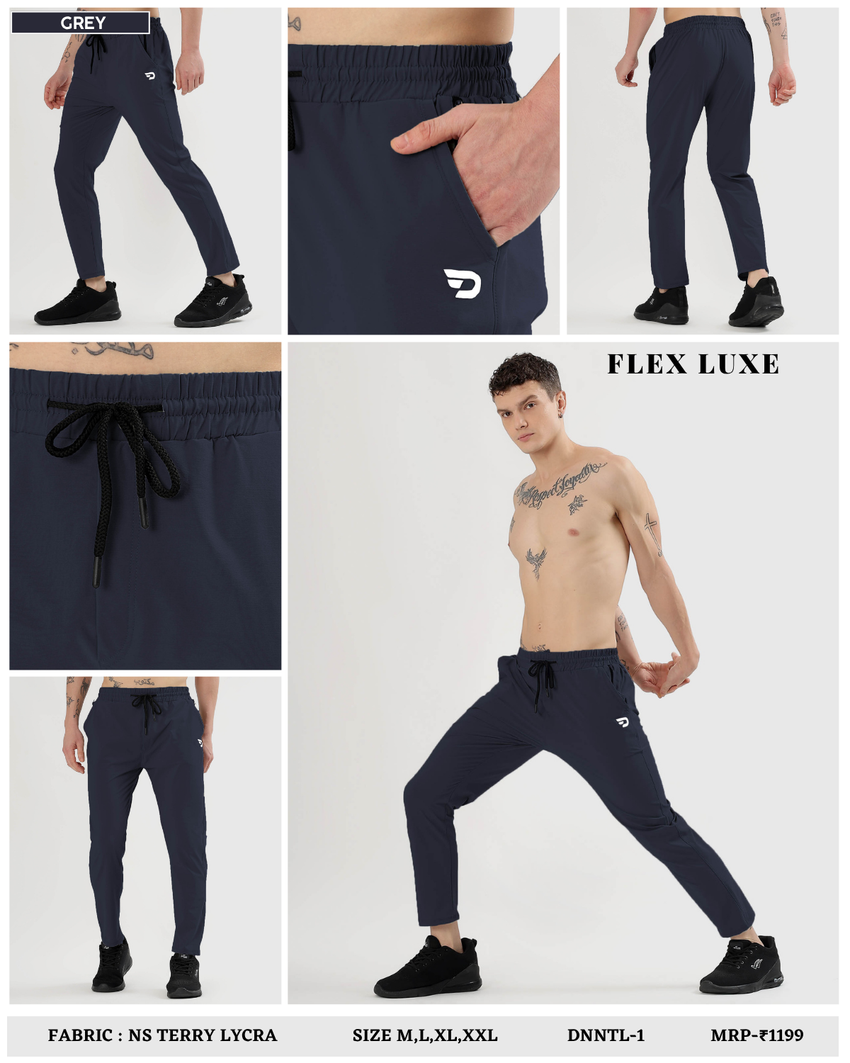 Power Play Trackpant -  Imported Ns Terry Lycra (GSM 180-190)