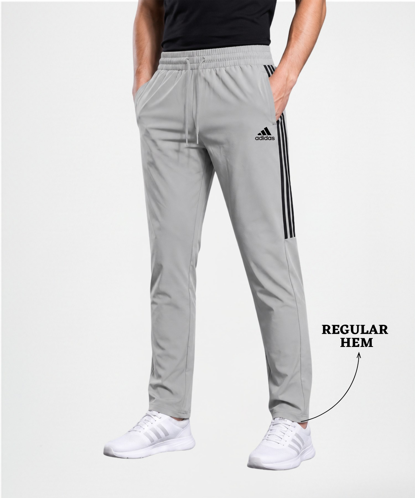 Imported Ns Parachute Lycra Lower (15% Lycra 145 GSM) | Half 3-strip design