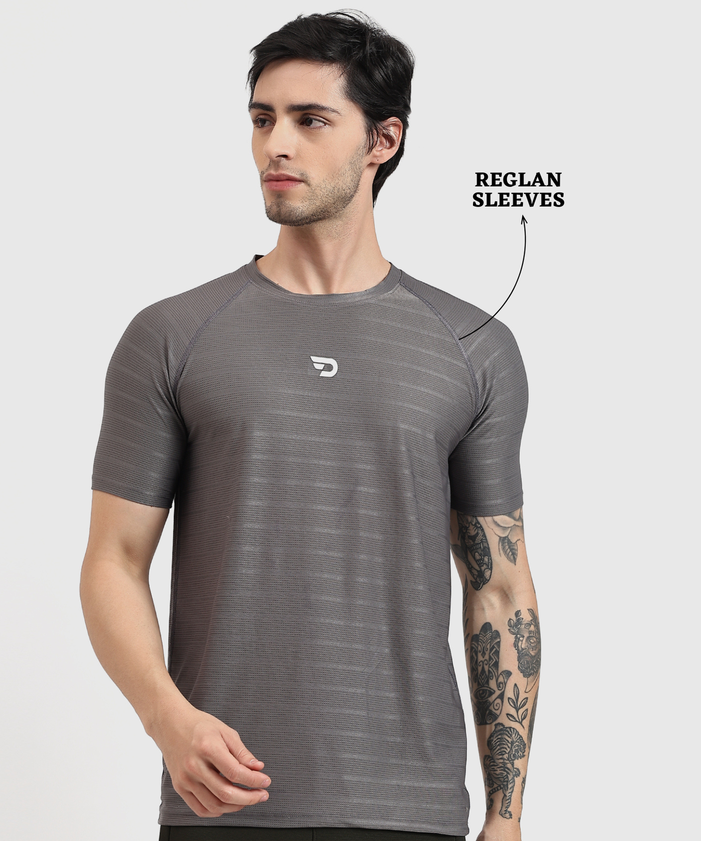 Power T-shirt - Pin Point Mess Lycra (GSM 180)