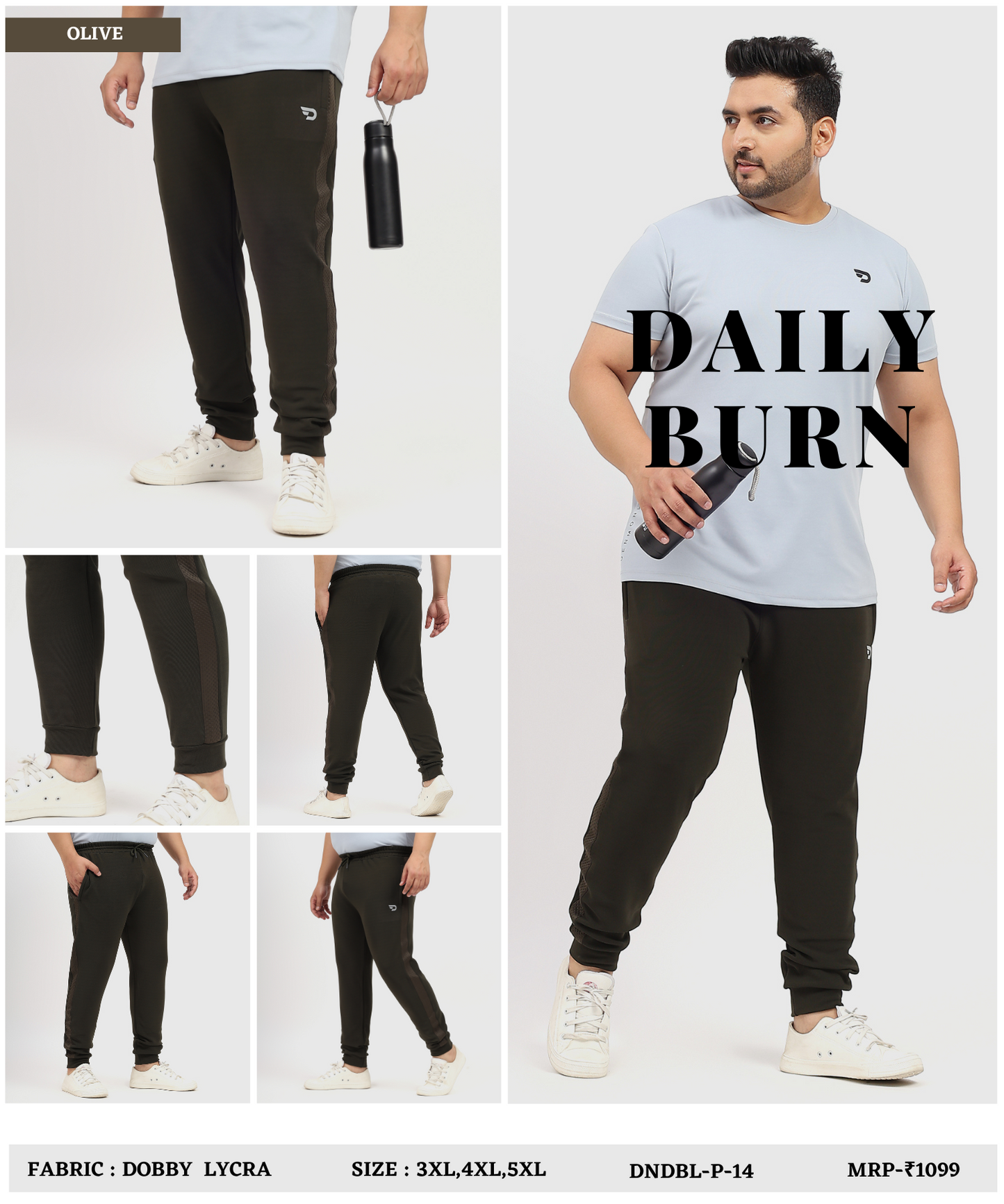 Maxflow Trackpant - Dobby Lycra Plus Size Lower (GSM 280)