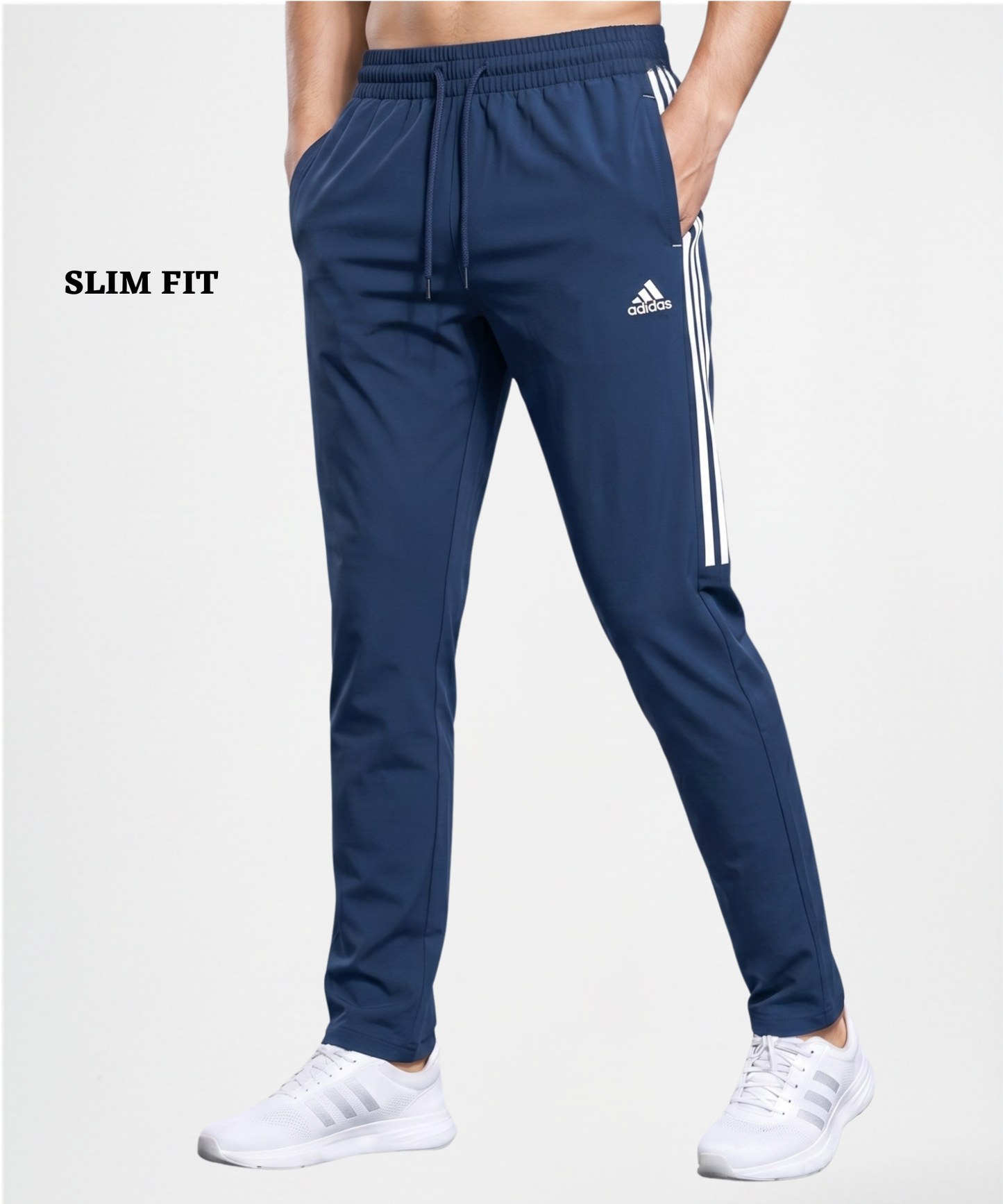 Imported Ns Parachute Lycra Lower (15% Lycra 145 GSM) | Half 3-strip design