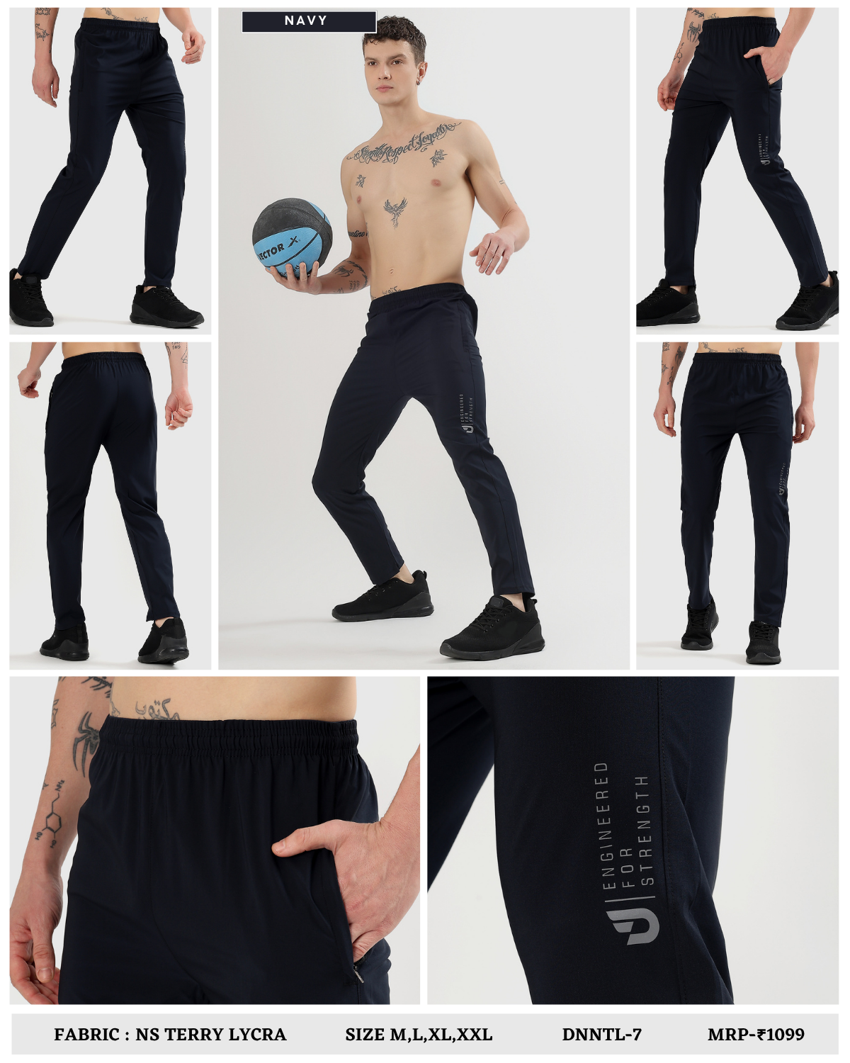 Slight Stretch Trackpant - Imported Ns Terry Lycra (GSM 180-190)