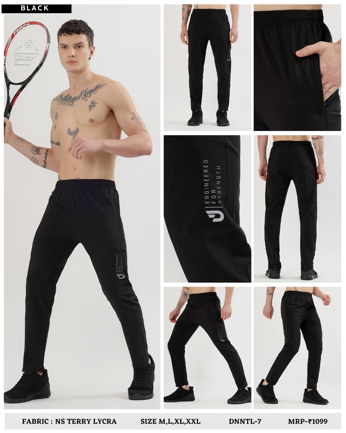 Slight Stretch Trackpant - Imported Ns Terry Lycra (GSM 180-190)