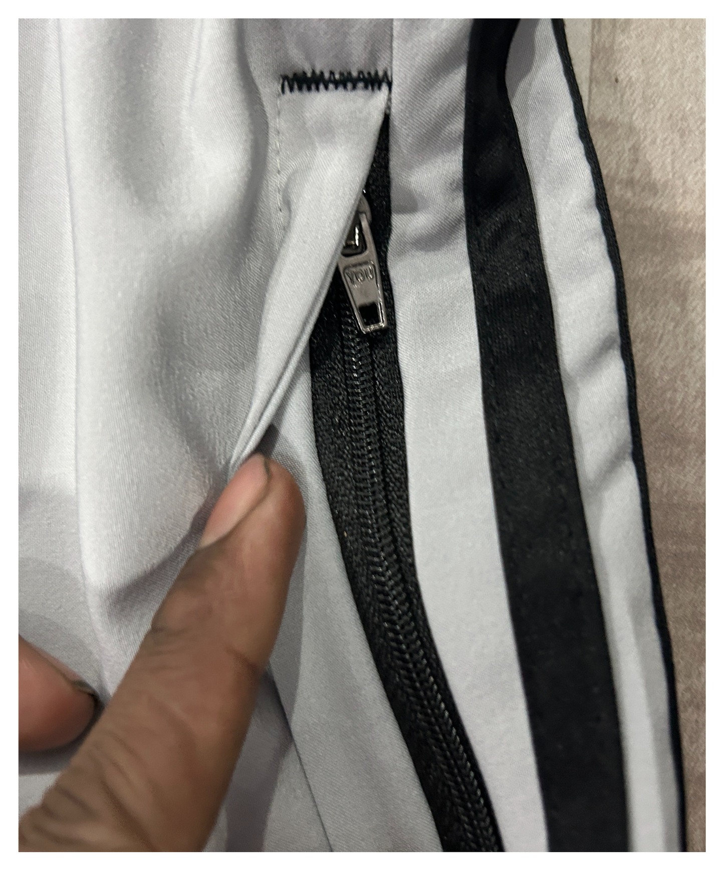 Imported Ns Parachute Lycra Lower (15% Lycra 145 GSM) | Half 3-strip design