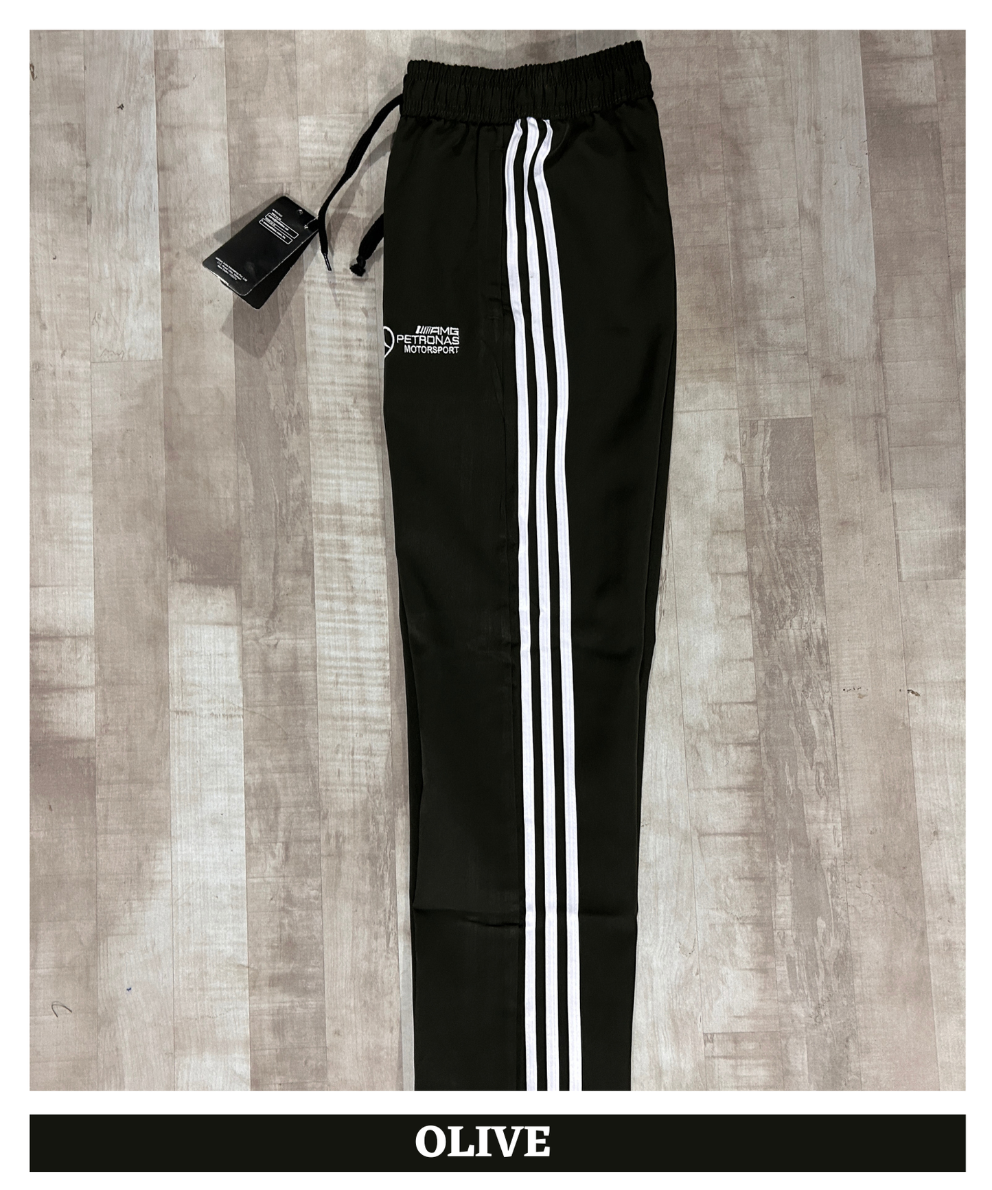 Imported NS Terry Lycra Trackpant (180–190 GSM) – Aqua Blue 3 Stripe Edition | Embroidery Logo