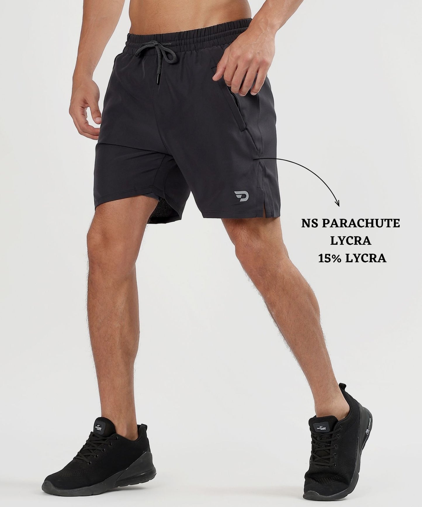 2-IN-1 SHORTS - Imported Ns Parachute Lycra (130 GSM 15% Lycra)
