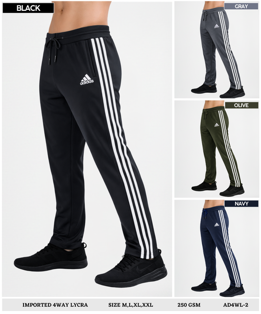 Imported 4way Taiwan Lycra Lower (GSM 250) | White Stripe Design