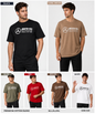 Men’s Premium Cotton Blend Oversized T-Shirts (220 GSM)