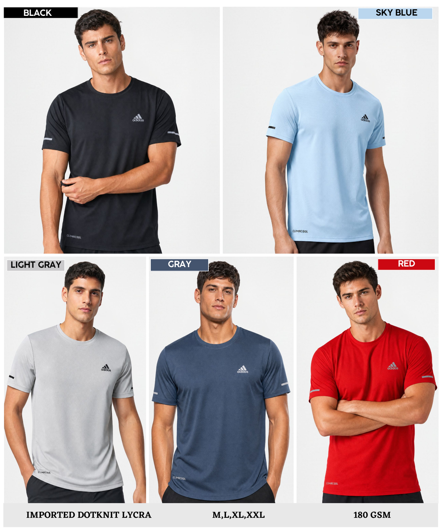 Imported Dotknit Lycra T-Shirts (GSM 180)