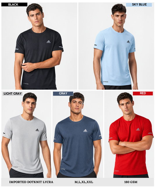 Imported Dotknit Lycra T-Shirts (GSM 180)