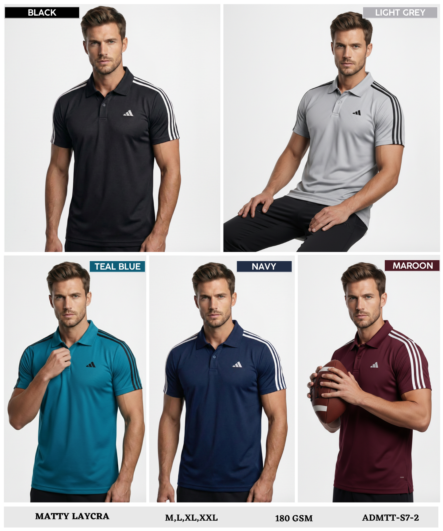 Imported Matty Lycra T-Shirts (GSM 180)