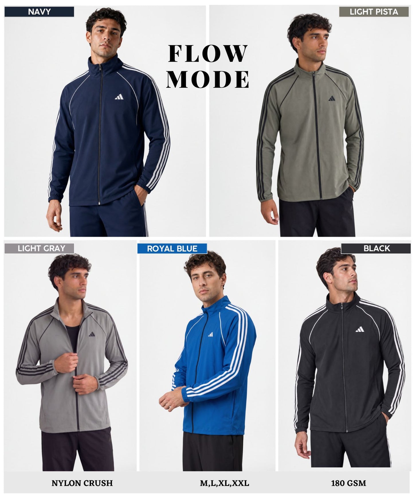 Men's Premium Imported Nylon crush  Lycra Sports Jacket | Without Inner Fabric