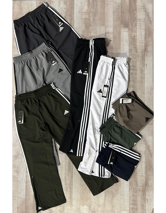 Imported Ns/Polyester Terry Lycra Lower (GSM 220)Three Strip Design with Straight Cut-Boot Cut