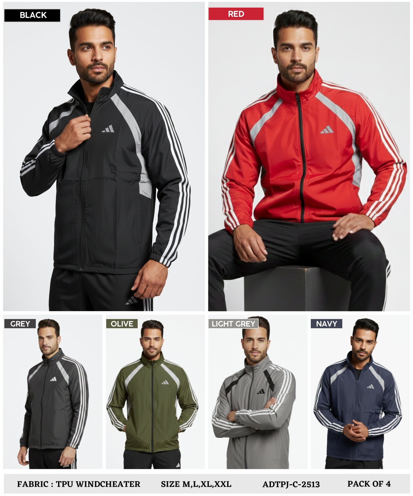 Imported Premium Quality TPU Windcheater (GSM 350, Rice-knit fabric inside )