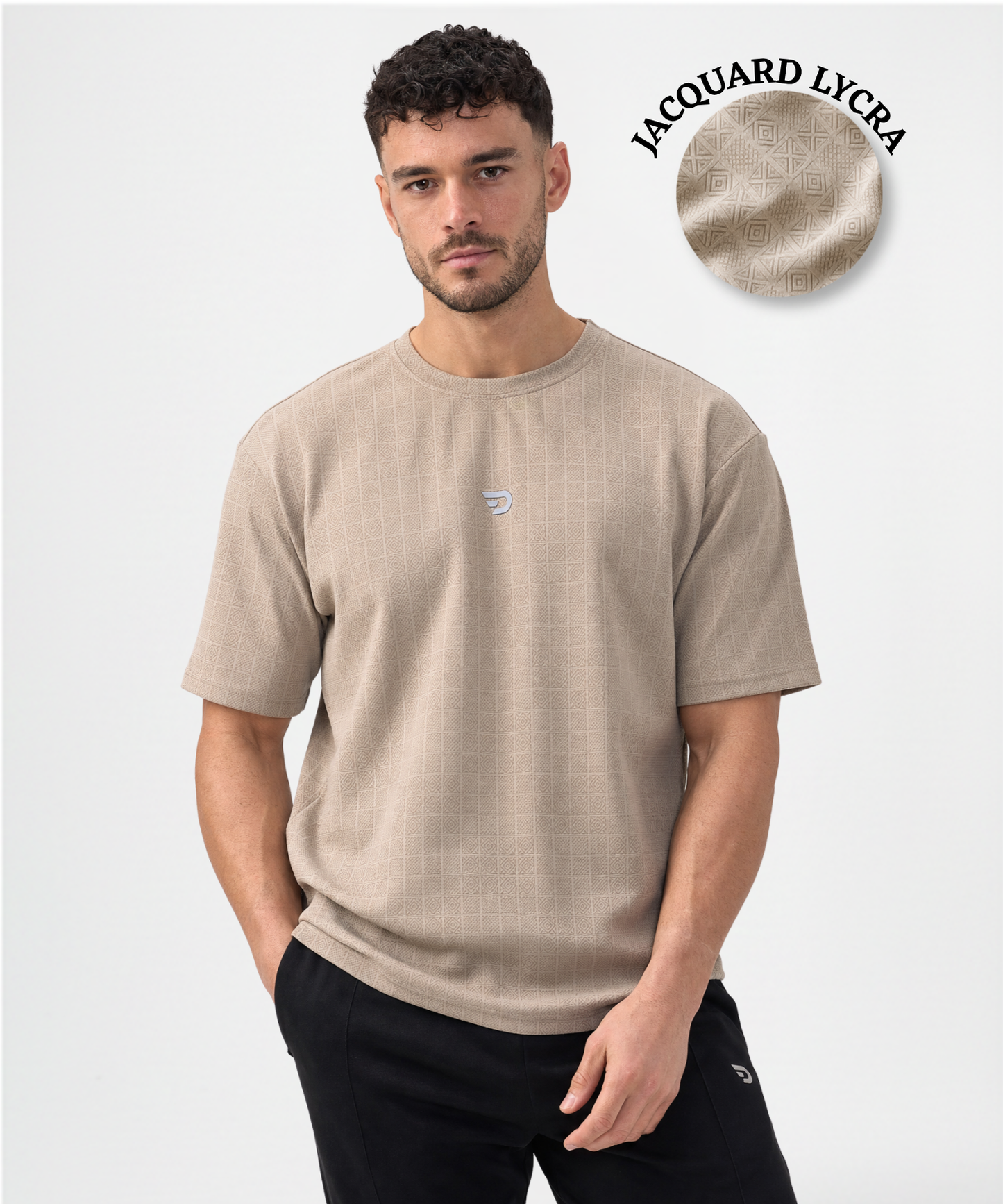 Imported Jacquard Lycra T-Shirts | 180 GSM | Oversized Fit