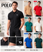 Denmonk Men’s Premium Cotton Matty Lycra Polo T-Shirt with Contrast Tipping & 3D Reflective Logo | 220 GSM | Regular Fit