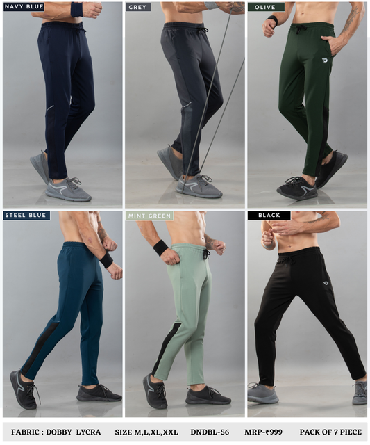 Bugdot Patch Detail Trackpant – Imported Dobby Lycra (280 GSM)