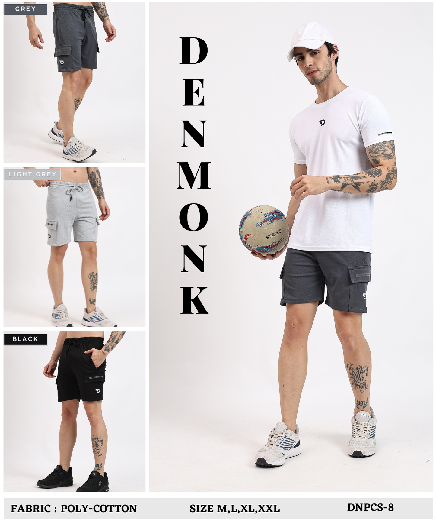 Cargo Style Shorts – Imported Poly Cotton Lycra (250 GSM)
