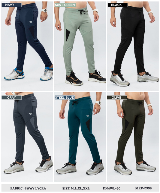 High-stretch Trackpant Imported 4way Taiwan Lycra Lower ( 280 GSM)