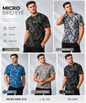 Denmonk Men's Imported Micro Bird Eye Printed Half Sleeve T-Shirt | Abstract Camo Print | 180 GSM | Regular Fit
