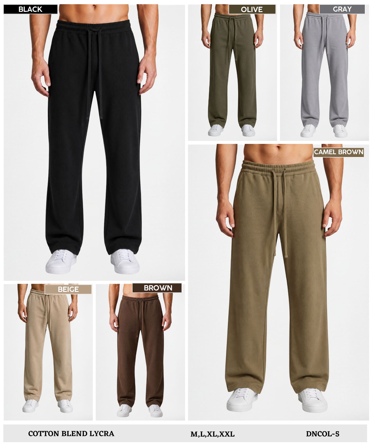 Premium Cotton Blend Lycra Straight Fit Trackpant for Men