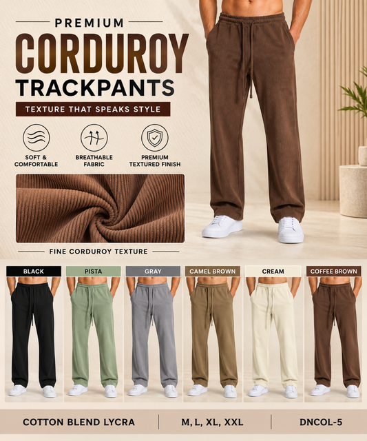 Premium Cotton Feel Lycra Straight Fit Trackpant for Men | Straight Fit
