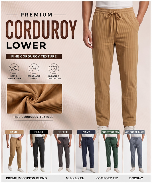Men’s Premium Cotton Blend Casual Trackpants – Soft Comfort Fit with Textured Style